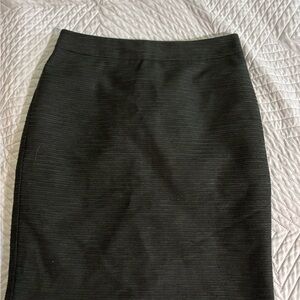 Ann Taylor Factory Gray Ribbed Pencil Skirt